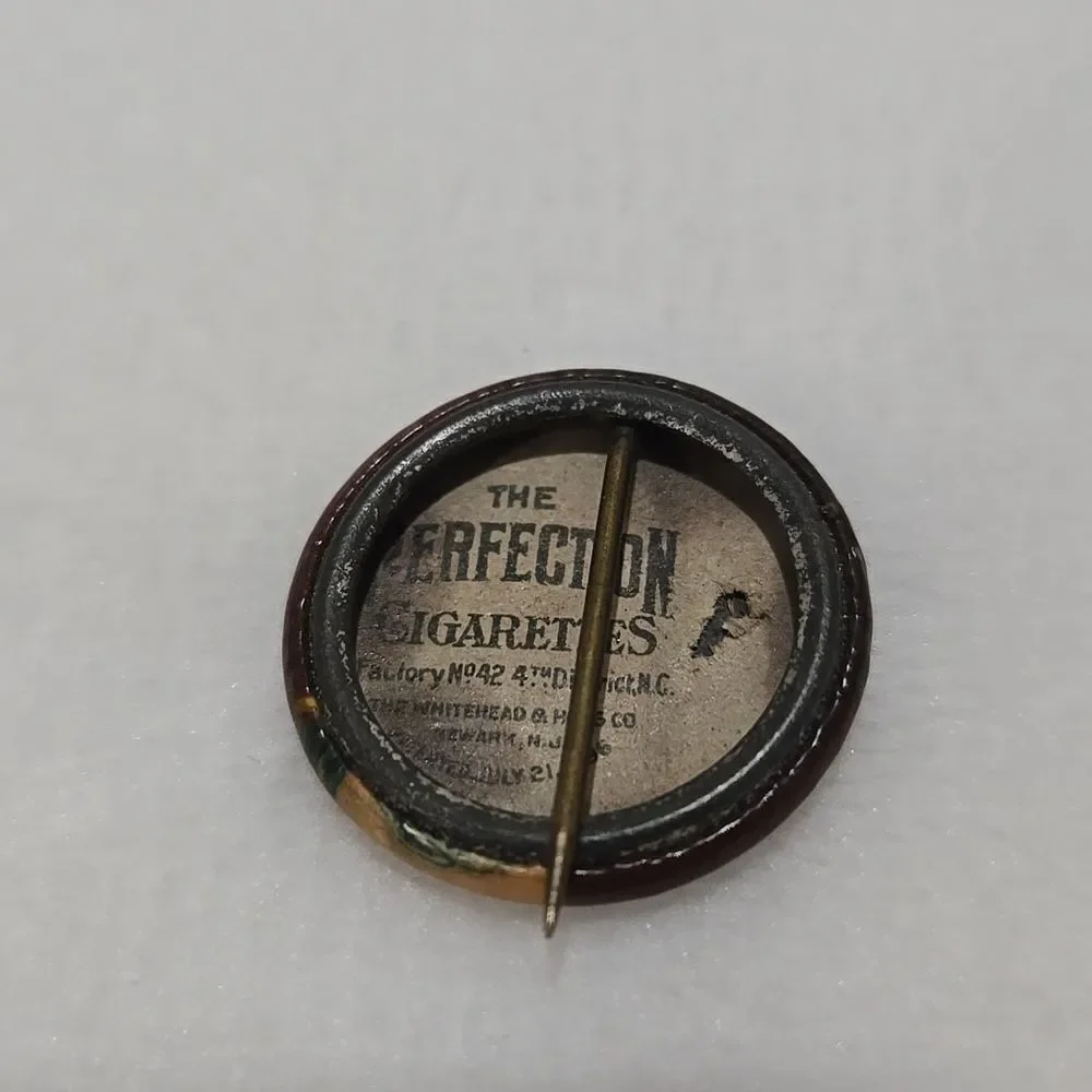 1896 Antique Cigarette Pin Featuring A Beautiful Lady